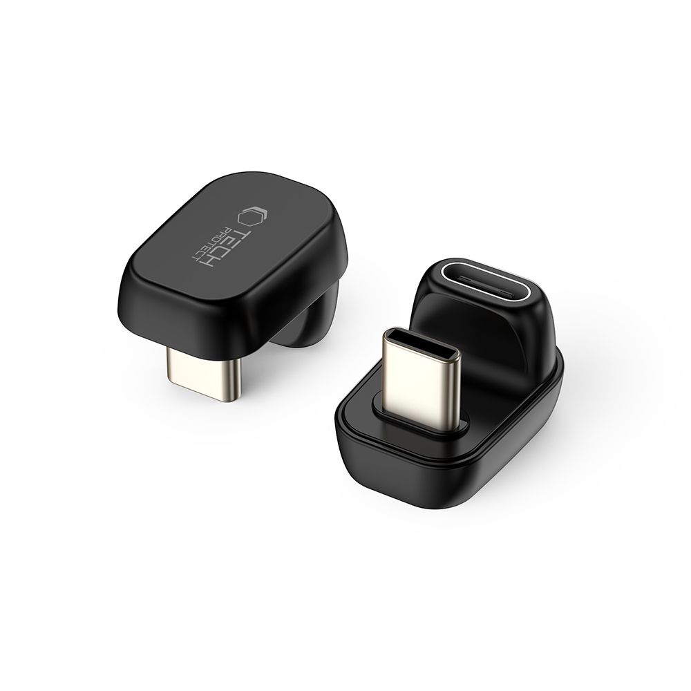Adapteris Tech-Protect UltraBoost AA04 Type-C, kampinis, juodas