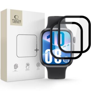 Apsauginis stiklas Tech-Protect Glass Flex+ Huawei Watch Fit 3, 2 vnt., juodas