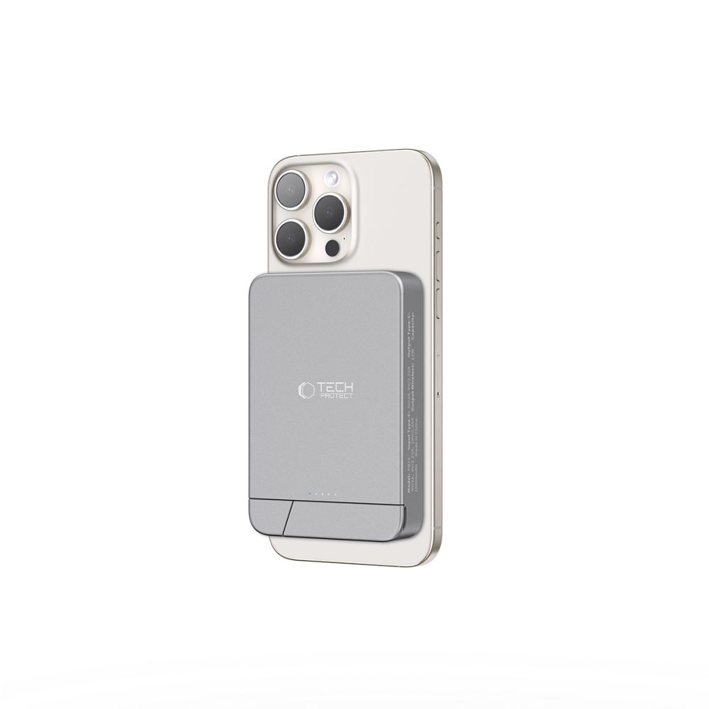 Power bank Tech-Protect PB15 LifeMag MagSafe 10000mAh, pilkas - Image 2