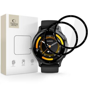 Apsauginis stiklas Tech-Protect Glass Flex+ Garmin Venu 3, 2 vnt., juodas