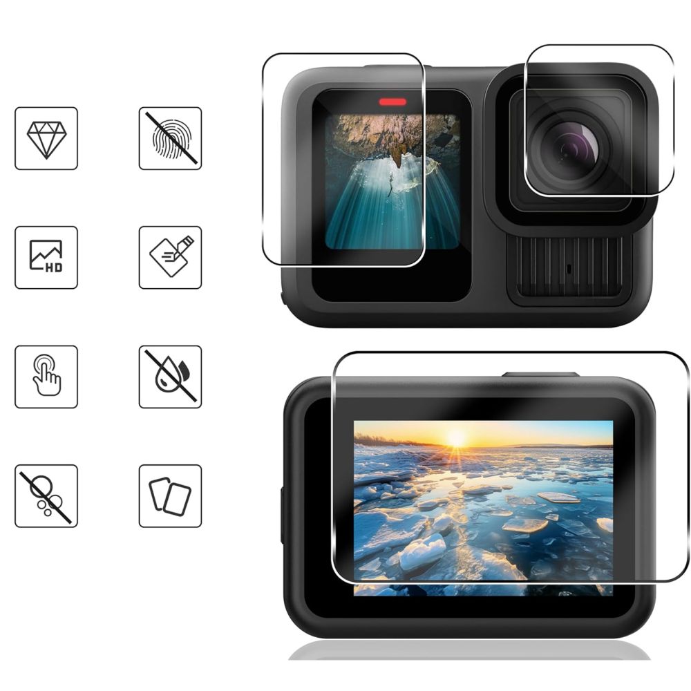 Apsauginis stiklas Tech-Protect Glass Fit+ GoPro Hero 9 / 10 / 11 / 12, 2 vnt., skaidrus - Image 2