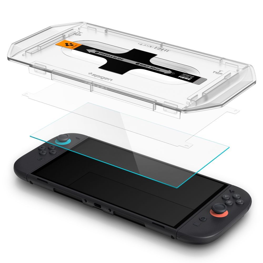 Apsauginis stiklas Spigen Glas.tR EZ Fit Nintendo Switch 2, 2 vnt., skaidrus - Image 2