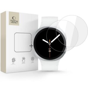 Apsauginis stiklas Tech-Protect Glass Fit+ Samsung Galaxy Watch 8 / 9 (40 mm), 2 vnt., skaidrus