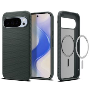 Dėklas Spigen Liquid Air Mag Google Pixel 10 Pro XL, tamsiai žalias