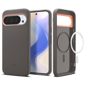 Dėklas Spigen Nano Pop Mag MagSafe Google Pixel 10 Pro XL, papajos ir pilkos spalvos