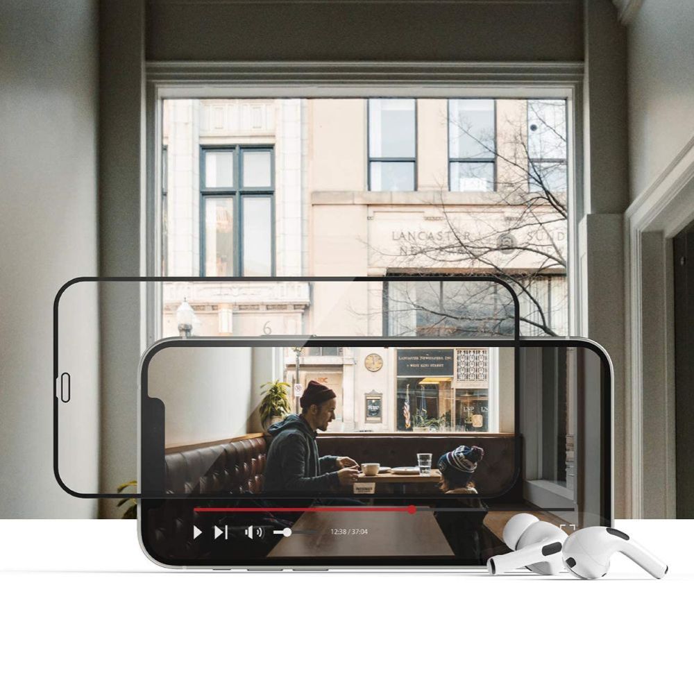 Apsauginis stiklas Hofi Glass Pro+ iPhone 13 / 13 Pro / 14 / 16e / 17e, juodas - Image 3