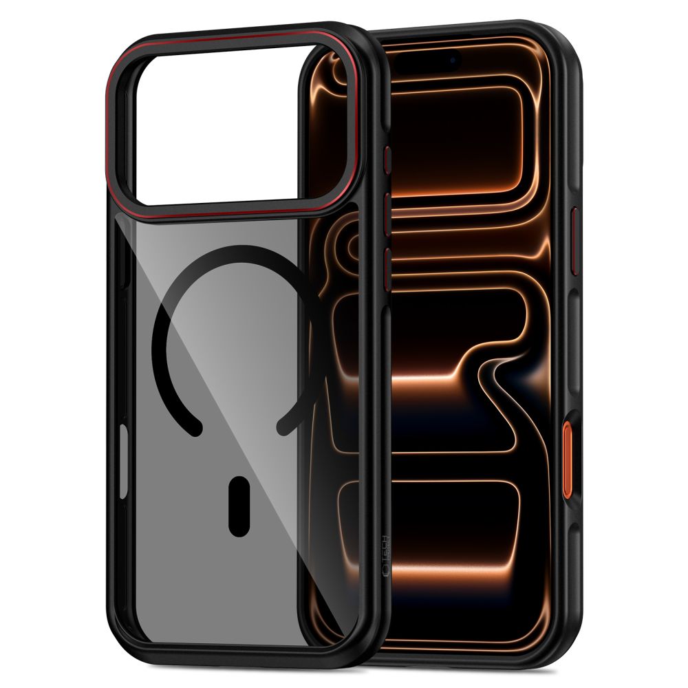 Dėklas Tech-Protect MagHybrid MagSafe iPhone 17 Pro, juodas/raudonas - Image 2