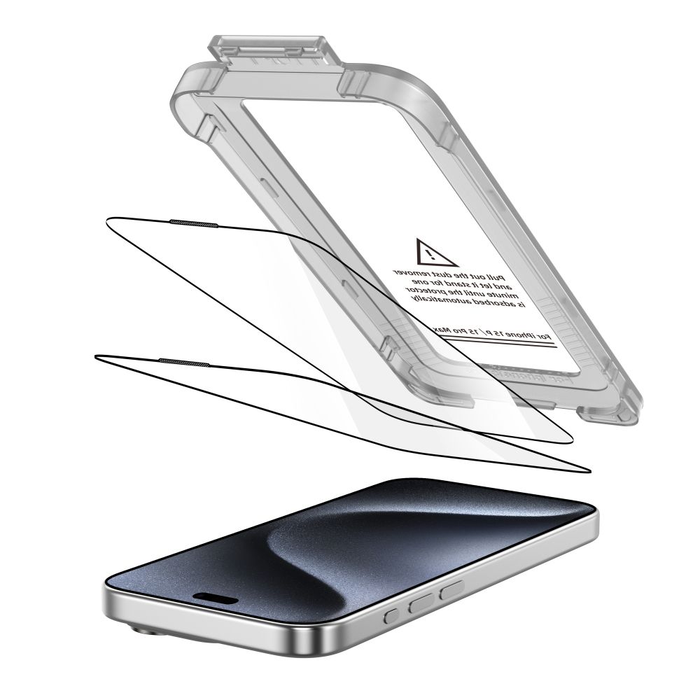 Apsauginis stiklas Tech-Protect Quick Set+ iPhone 15 Pro, 2 vnt. - Image 2