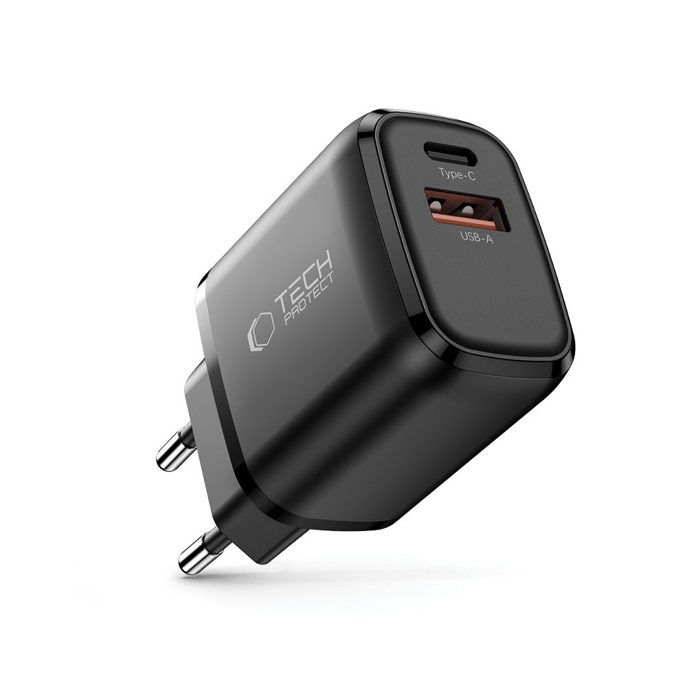 Tinklo įkroviklis Tech-Protect NCA20 2 prievadų PD 20W / QC3.0, juodas - Image 2