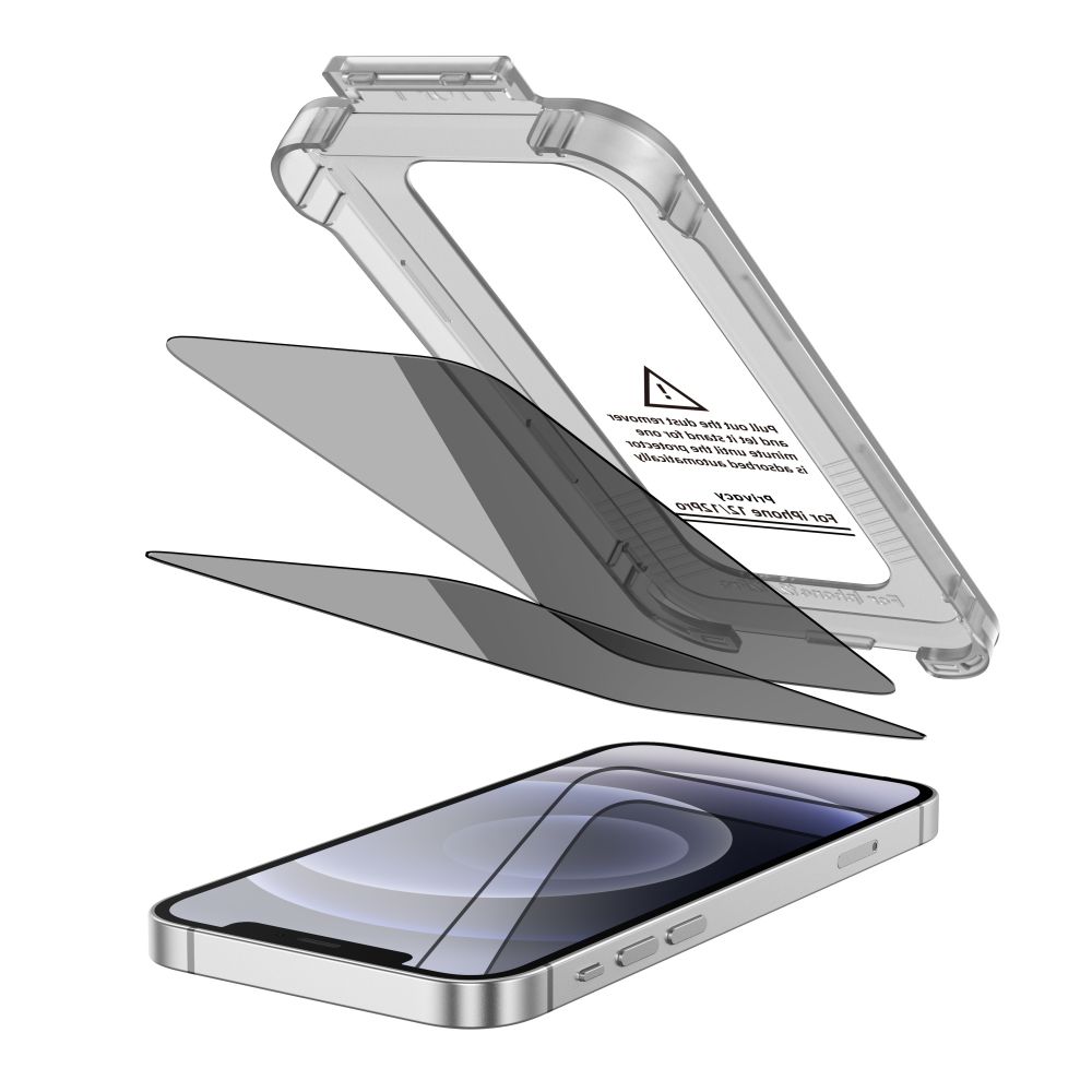 Privatumo apsauginis stiklas Tech-Protect Quick Set Spy+ iPhone 12 / 12 Pro, 2 vnt. - Image 2