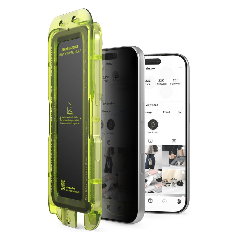 Apsauginis stiklas Ringke Easy Slide Privacy iPhone 17 Pro Max, 2 vnt. - Image 2