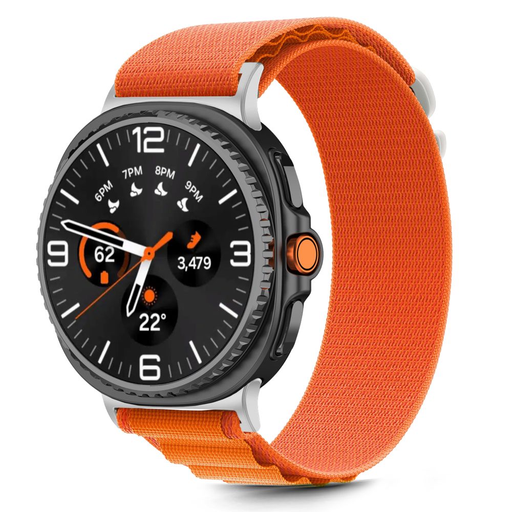 Dirželis Tech-Protect Nylon Pro Samsung Galaxy Watch 8 / 9 / Classic (40 / 44 / 46 mm), oranžinis - Image 3