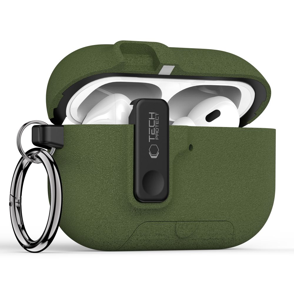 Dėklas Tech-Protect Slim Hook Apple AirPods Pro 3, alyvuogių žalias - Image 2