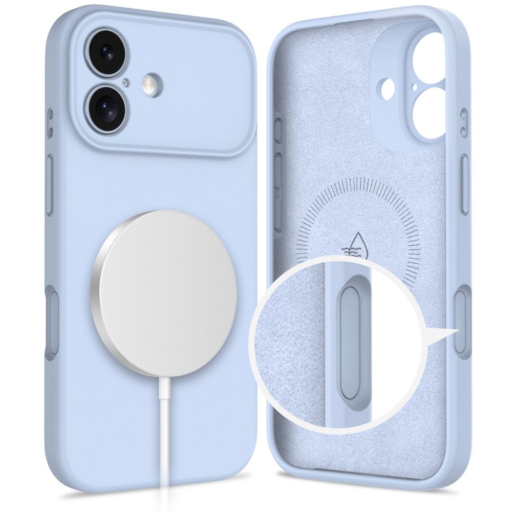 Dėklas Tech-Protect Silicone Magsafe iPhone 17, miglotai mėlynas - Image 2