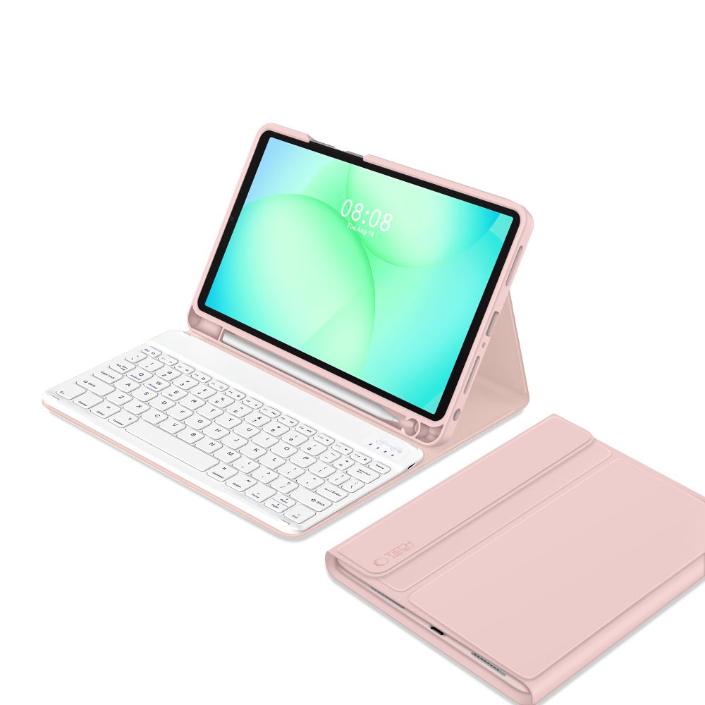 Dėklas su klaviatūra Tech-Protect SC Pen Galaxy Tab A9+ / A11+ 11.0, rožinis - Image 2