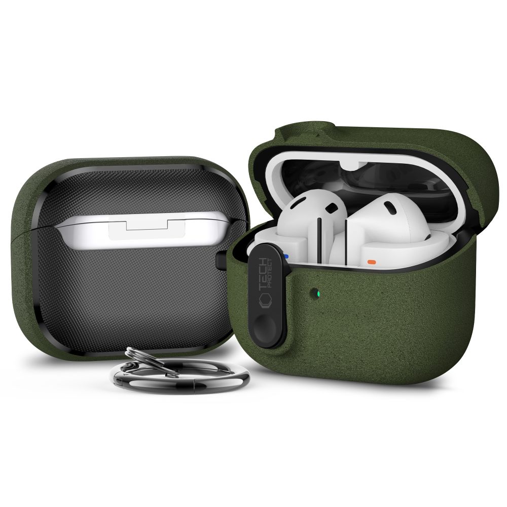 Dėklas Tech-Protect Slim Hook Samsung Galaxy Buds 3 / 3 FE / 3 Pro, alyvuogių žalias - Image 2