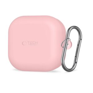 Dėklas Tech-Protect Silicone Hook Samsung Galaxy Buds 4 / 4 Pro, dulkėtai rožinis