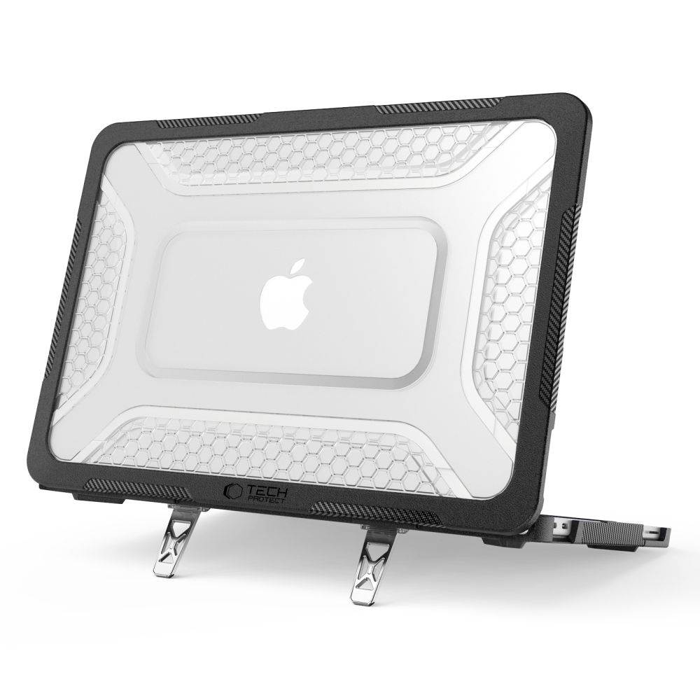 Dėklas Tech-Protect Kevlar Pro MacBook Neo 13 (2026), matinis juodas / skaidrus - Image 2