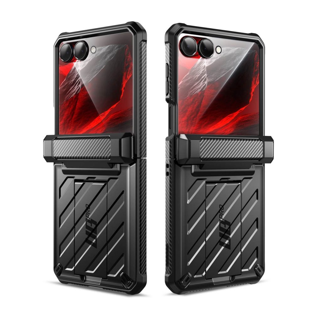 Dėklas Supcase Unicorn Beetle Pro Samsung Galaxy Z Flip 8, juodas - Image 2