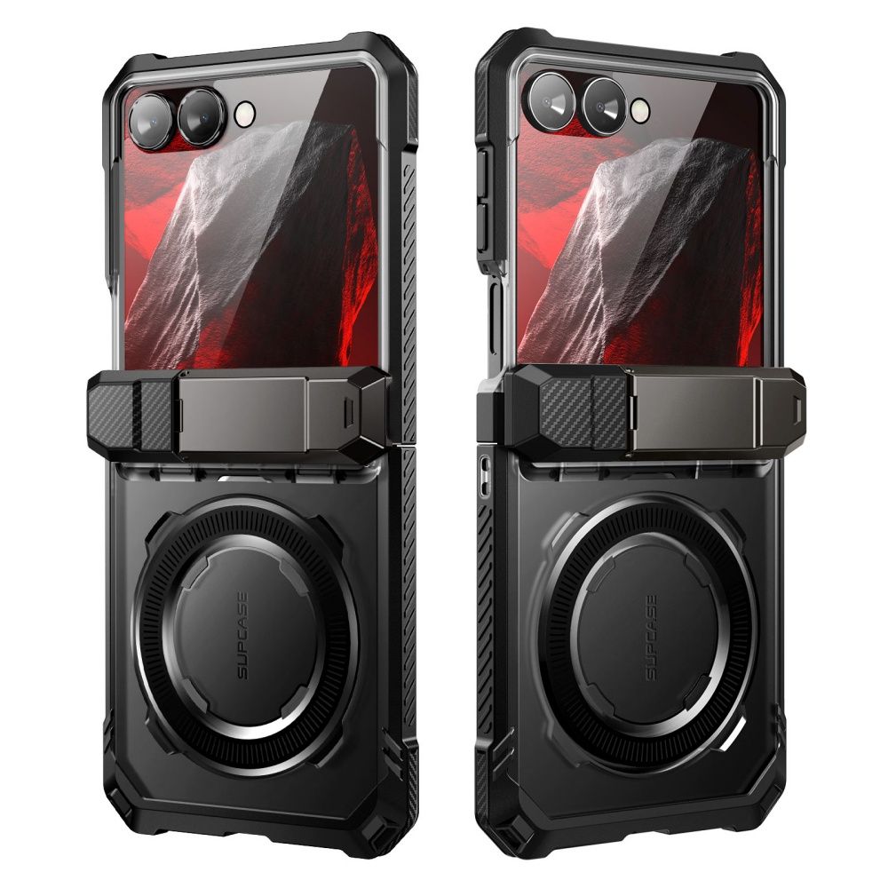 Dėklas Supcase UB Grip Mag Samsung Galaxy Z Flip 8, juodas - Image 2