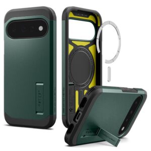 Dėklas Spigen Tough Armor Mag MagSafe Google Pixel 11, žalias