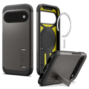 Dėklas Spigen Tough Armor Mag MagSafe Google Pixel 11, pilkas