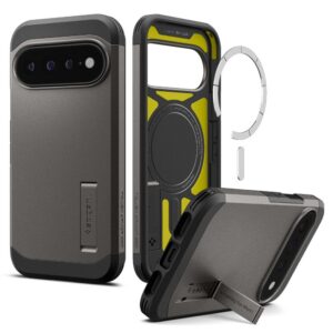 Dėklas Spigen Tough Armor Mag MagSafe Google Pixel 11 Pro XL, tamsiai pilka
