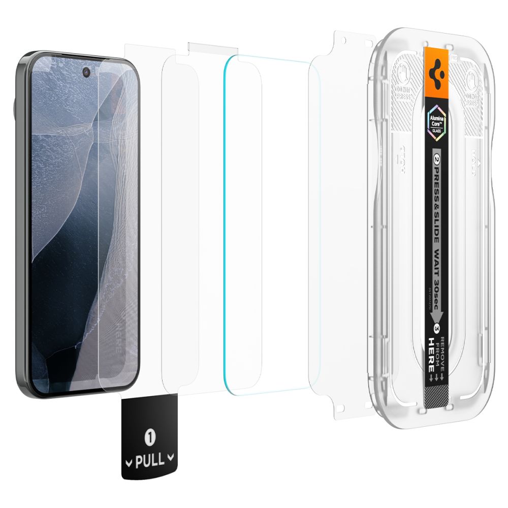 Apsauginis stiklas Spigen Glas.tR EZ Fit Pro Google Pixel 11 Pro XL, 2 vnt., skaidrus - Image 2