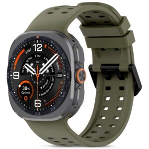 Dirželis Tech-Protect Silicone Air Samsung Galaxy Watch Ultra 1 / 2 (2024-2026) 47 mm, alyvuogių žalias