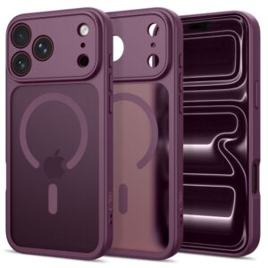 Dėklas Tech-Protect BasicMag MagSafe iPhone 17 Pro / 18 Pro, matinis tamsiai vyšninis