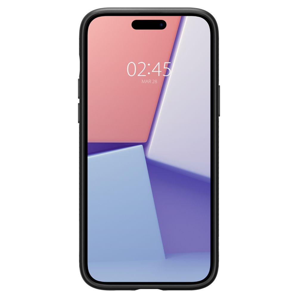 Dėklas Spigen Liquid Air iPhone 15 Matinis Juodas - Image 3
