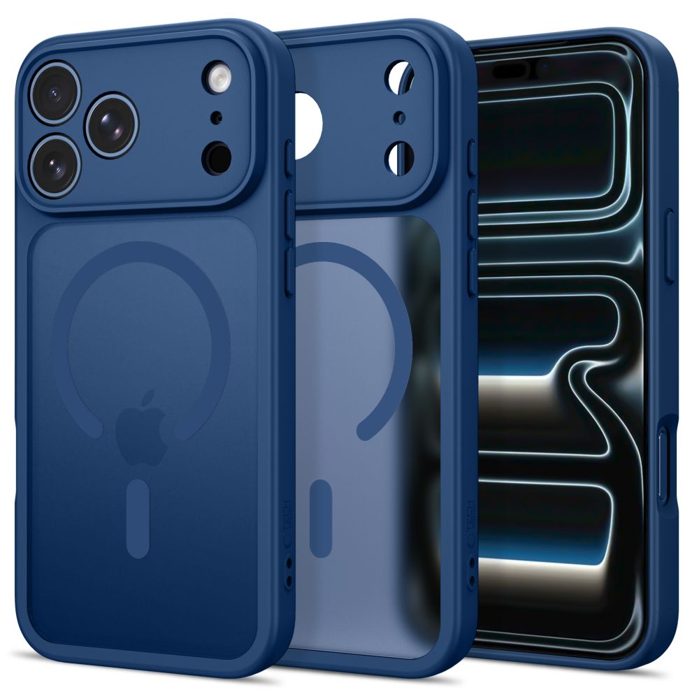 Dėklas Tech-Protect BasicMag MagSafe iPhone 17 Pro Max / 18 Pro Max, matinis tamsiai mėlynas