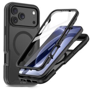 Dėklas Tech-Protect Defense MagSafe iPhone 17 Pro Max / 18 Pro Max, matinis juodas