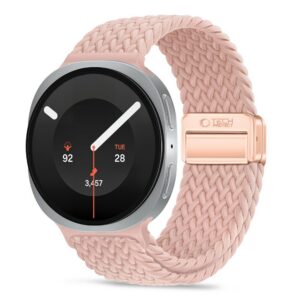 Dirželis Tech-Protect NylonMag Samsung Galaxy Watch 8 / 9 / Classic (40 / 44 / 46 mm), pilkai rožinis