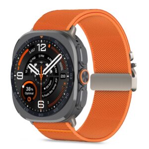 Dirželis Tech-Protect Nylon Clasp Samsung Galaxy Watch Ultra 1 / 2 (2024-2026) (47 mm), oranžinis