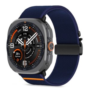Dirželis Tech-Protect Nylon Clasp Samsung Galaxy Watch Ultra 1 / 2 (2024-2026) 47 mm, tamsiai mėlynas