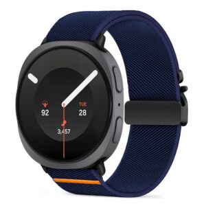 Dirželis Tech-Protect Nylon Clasp Samsung Galaxy Watch 8 / 9 / Classic (40 / 44 / 46 mm), tamsiai mėlynas
