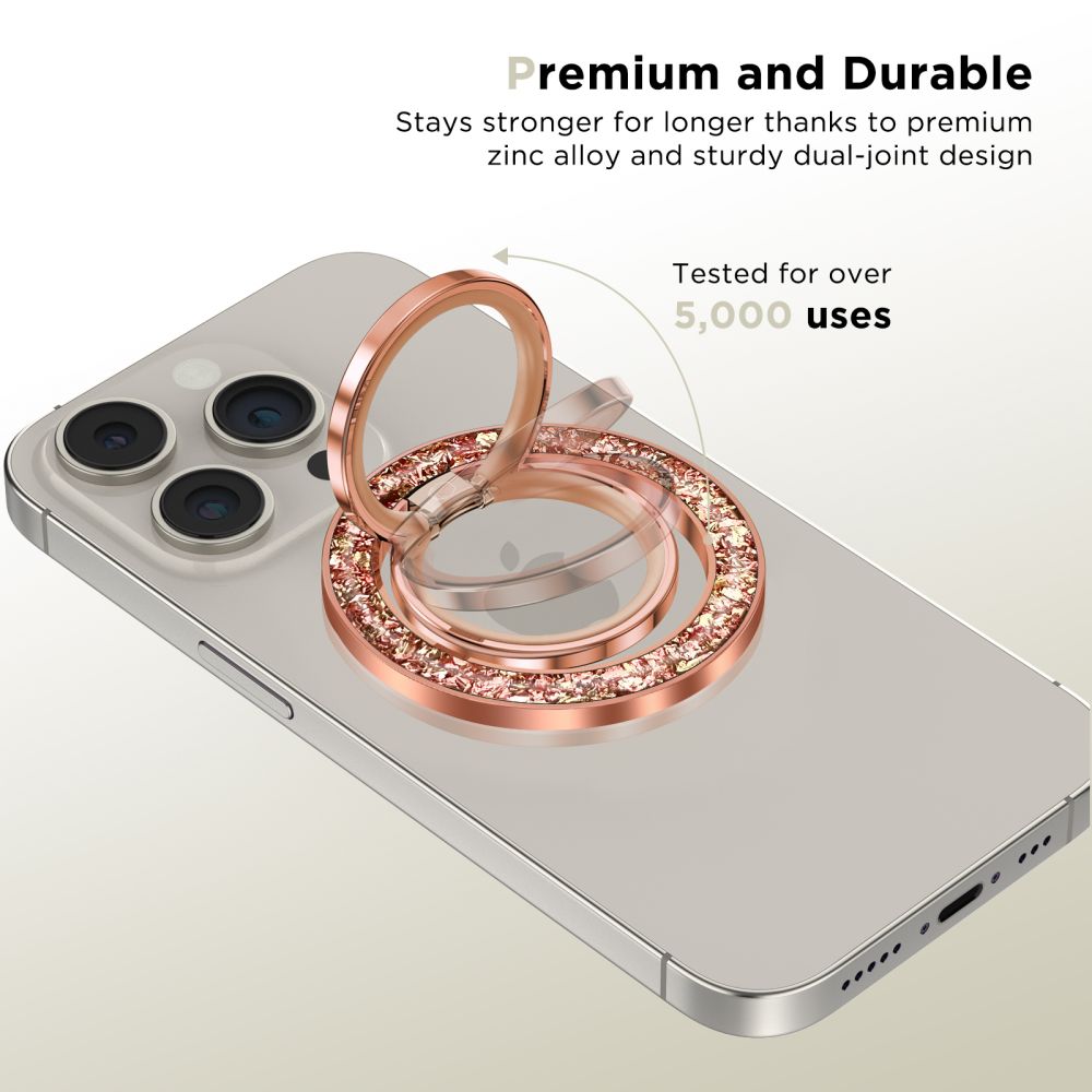 Laikiklis Tech-Protect MMR200 Magnetic MagSafe Phone Ring, rausvo aukso spalvos - Image 2
