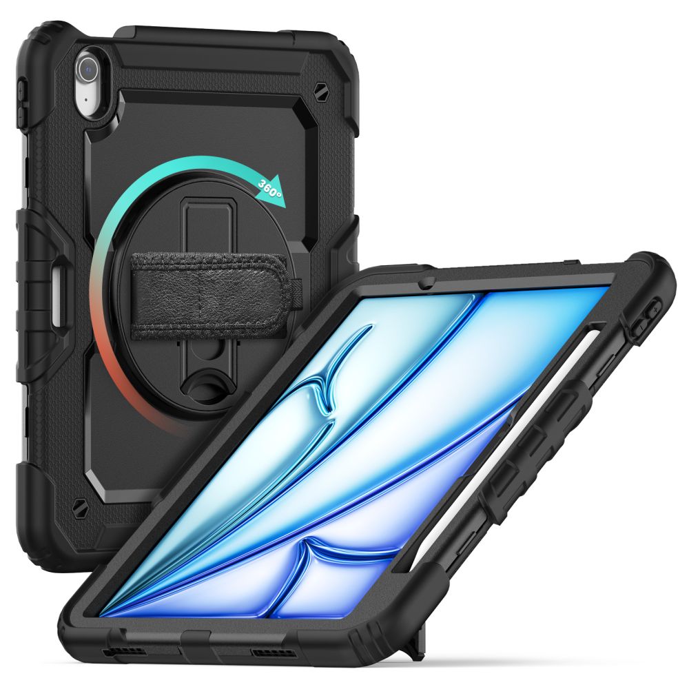 Dėklas Tech-Protect Solid 2-Set iPad Air 11" 6 / 7 / 8 / 2024-2026, juodas - Image 3