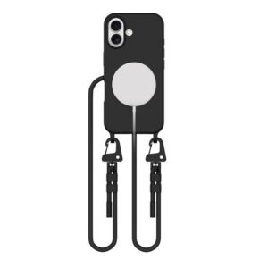 Dėklas Tech-Protect Magnecklace MagSafe iPhone 16, juodas