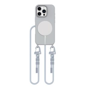 Dėklas Tech-Protect Magnecklace MagSafe iPhone 16 Pro Max, pilkas