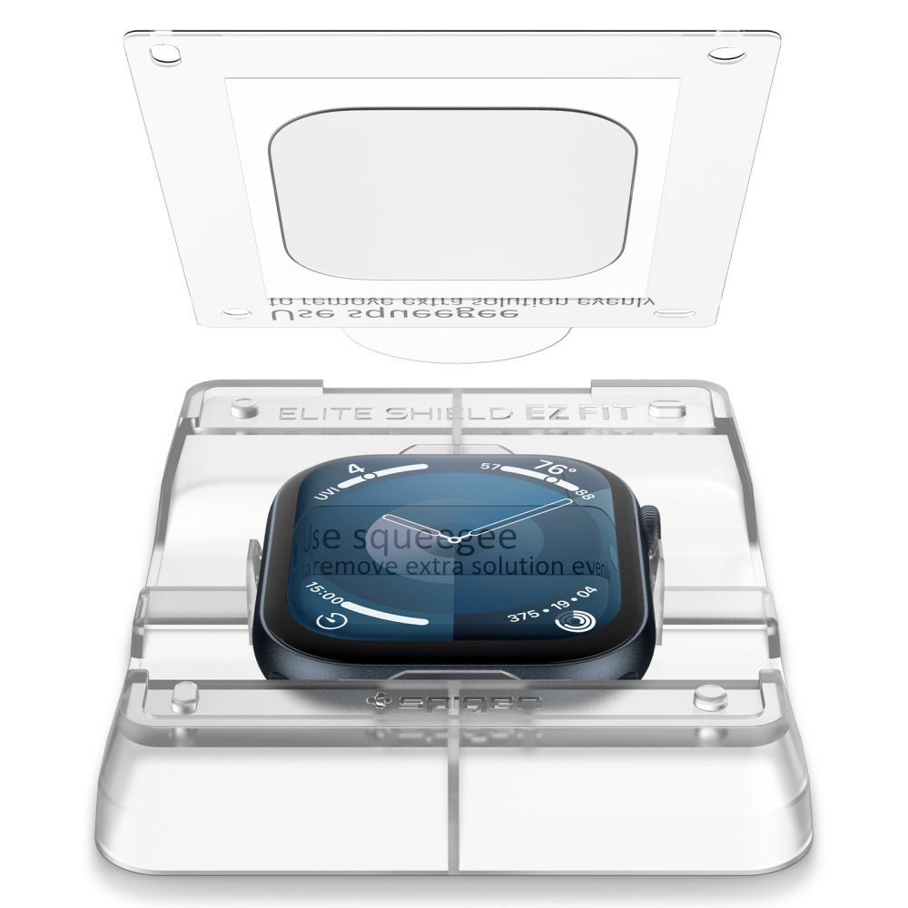 Apsauginė plėvelė Spigen Elite Shield EZ Fit Apple Watch 10 / 11 (42 mm), 2 vnt., skaidri - Image 3
