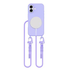 Dėklas Tech-Protect Magnecklace MagSafe iPhone 16, levandų spalvos