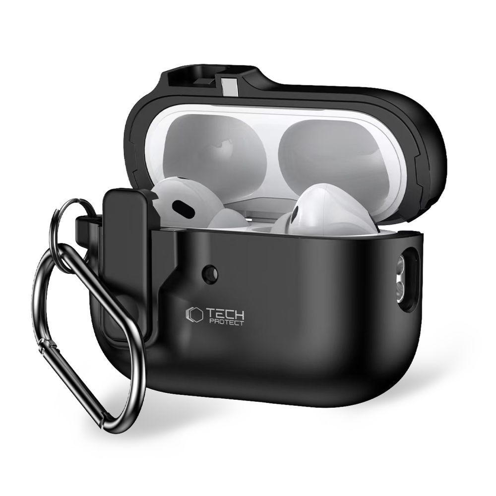 Dėklas Tech-Protect Slim Hook Apple AirPods Pro 1 / 2, juodas