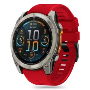 Dirželis Tech-Protect Silicone Line Garmin Fenix 5X / 5X Plus / 6X / 6X Pro / 7X / 8 / 8 Pro (51 mm), raudonas