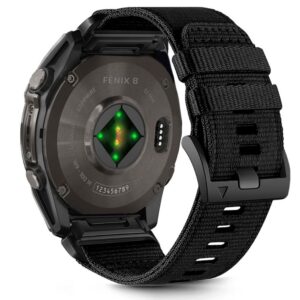 Dirželis Tech-Protect Nylon Classic Garmin Fenix 5X / 5X Plus / 6X / 6X Pro / 7X / 8 / 8 Pro (51 mm), juodas