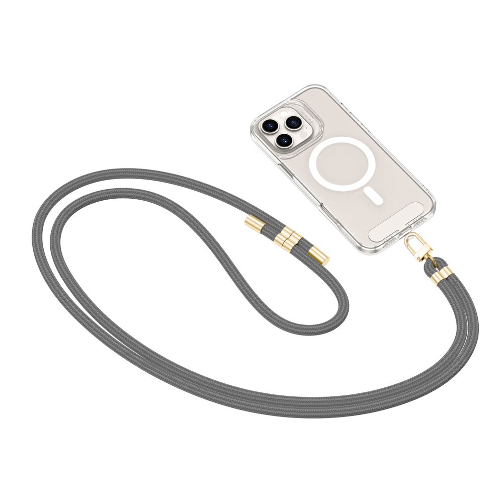 Dirželis Tech-Protect C7S Rope Crossbody, pilkas/auksinis - Image 2