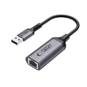 Adapteris Tech-Protect UltraBoost USB 3.0 į Ethernet RJ45 1000Mbps, juodas