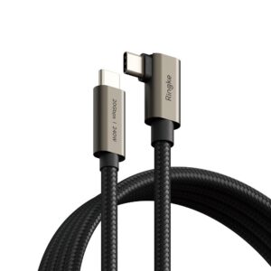 Ringke USB 3.2 Gen 2x2 Type-C 90 laipsnių kabelis PD 240W 200cm, juodas