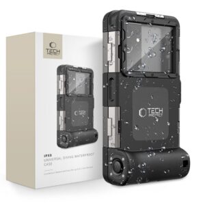 Dėklas Tech-Protect IPX8 Universal Diving Waterproof, juodas